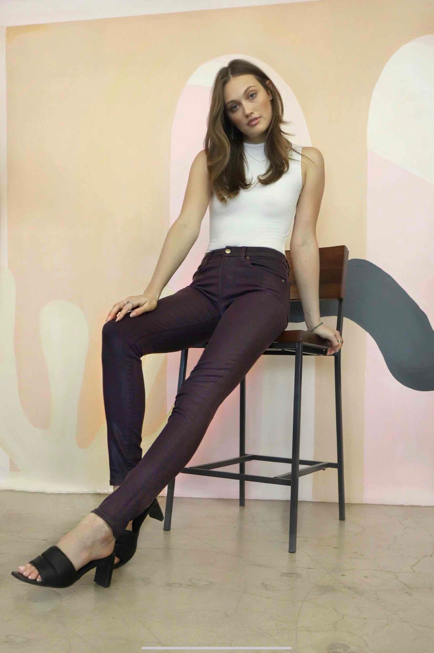L.A. Nights Jeans (Red Red Wine)